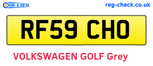 RF59CHO are the vehicle registration plates.