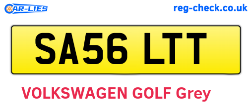 SA56LTT are the vehicle registration plates.