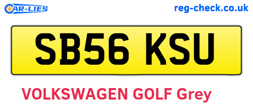 SB56KSU are the vehicle registration plates.