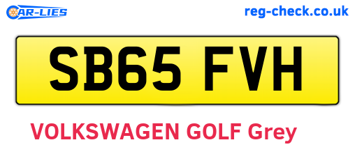 SB65FVH are the vehicle registration plates.