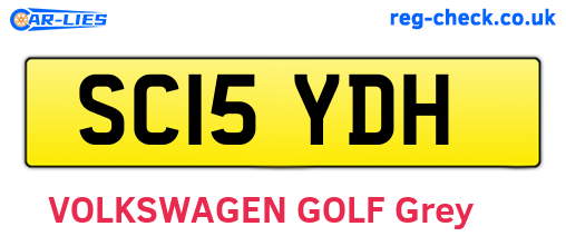 SC15YDH are the vehicle registration plates.