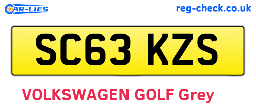 SC63KZS are the vehicle registration plates.