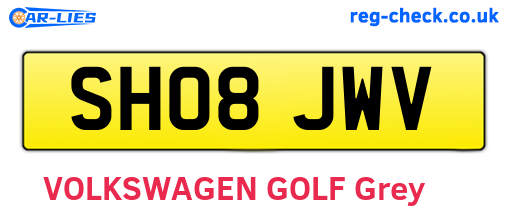 SH08JWV are the vehicle registration plates.