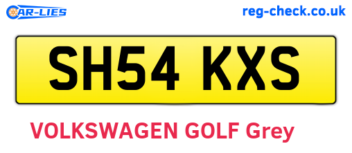 SH54KXS are the vehicle registration plates.