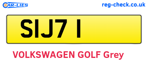 SIJ71 are the vehicle registration plates.