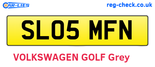 SL05MFN are the vehicle registration plates.