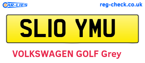 SL10YMU are the vehicle registration plates.