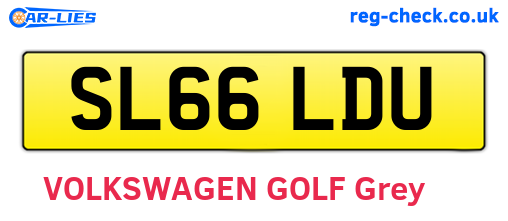 SL66LDU are the vehicle registration plates.