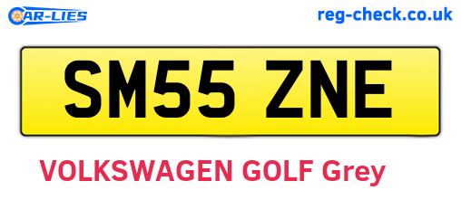 SM55ZNE are the vehicle registration plates.