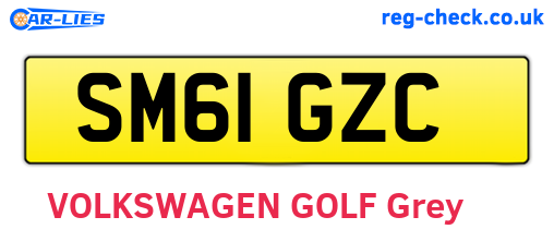 SM61GZC are the vehicle registration plates.