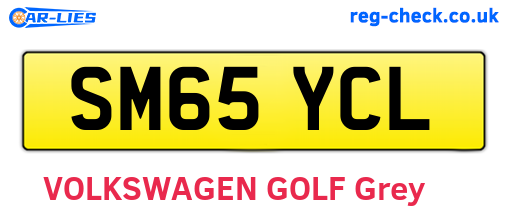 SM65YCL are the vehicle registration plates.