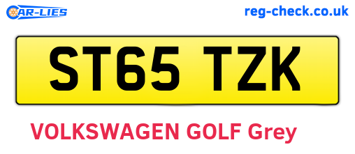 ST65TZK are the vehicle registration plates.