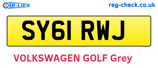 SY61RWJ are the vehicle registration plates.