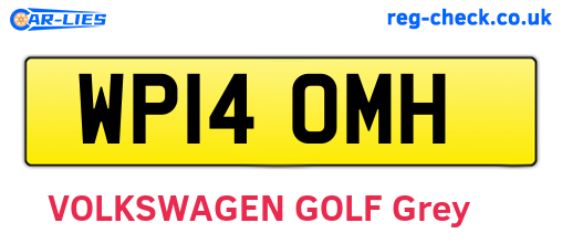 WP14OMH are the vehicle registration plates.