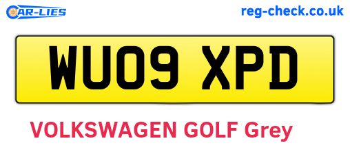 WU09XPD are the vehicle registration plates.