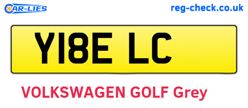 Y18ELC are the vehicle registration plates.