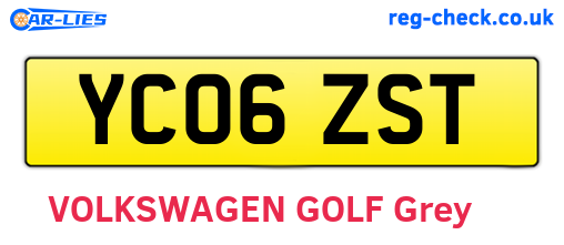 YC06ZST are the vehicle registration plates.