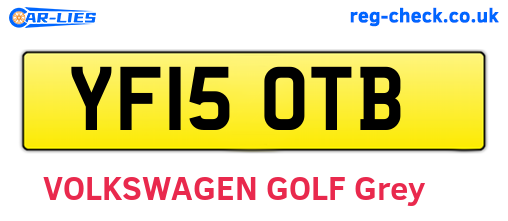 YF15OTB are the vehicle registration plates.