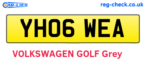 YH06WEA are the vehicle registration plates.