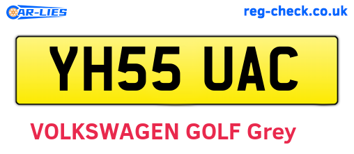 YH55UAC are the vehicle registration plates.
