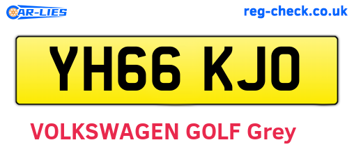 YH66KJO are the vehicle registration plates.