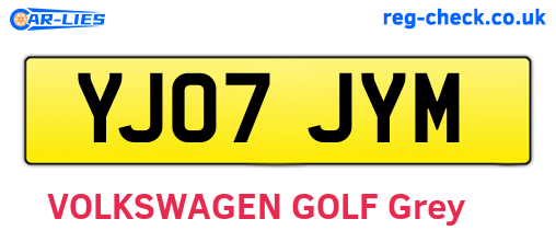 YJ07JYM are the vehicle registration plates.