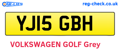 YJ15GBH are the vehicle registration plates.