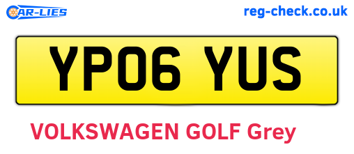 YP06YUS are the vehicle registration plates.