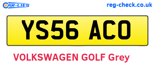 YS56ACO are the vehicle registration plates.