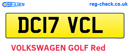 DC17VCL are the vehicle registration plates.