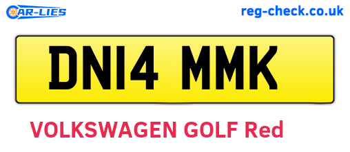 DN14MMK are the vehicle registration plates.