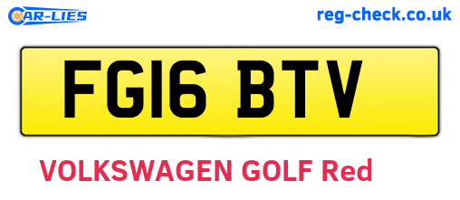 FG16BTV are the vehicle registration plates.