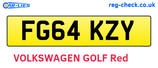 FG64KZY are the vehicle registration plates.