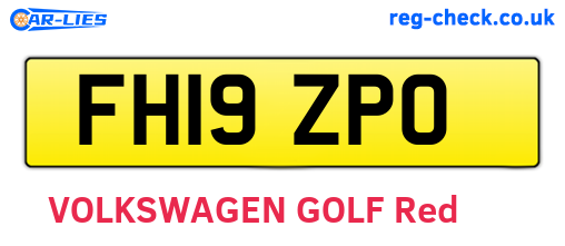 FH19ZPO are the vehicle registration plates.