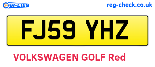 FJ59YHZ are the vehicle registration plates.