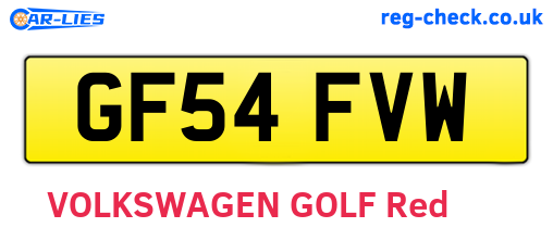 GF54FVW are the vehicle registration plates.