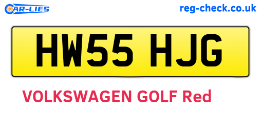 HW55HJG are the vehicle registration plates.