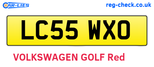 LC55WXO are the vehicle registration plates.