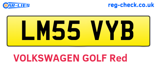 LM55VYB are the vehicle registration plates.