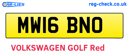 MW16BNO are the vehicle registration plates.