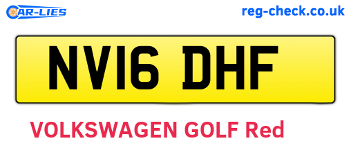 NV16DHF are the vehicle registration plates.