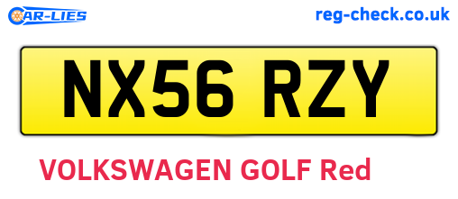 NX56RZY are the vehicle registration plates.