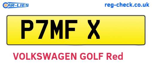 P7MFX are the vehicle registration plates.