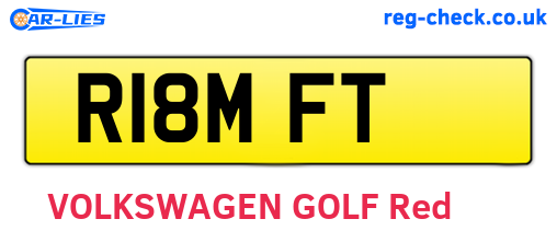 R18MFT are the vehicle registration plates.