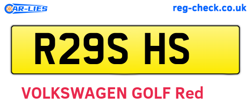 R29SHS are the vehicle registration plates.
