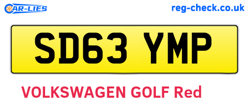 SD63YMP are the vehicle registration plates.