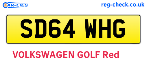 SD64WHG are the vehicle registration plates.