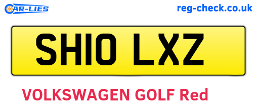SH10LXZ are the vehicle registration plates.