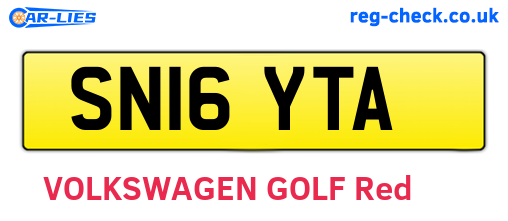 SN16YTA are the vehicle registration plates.
