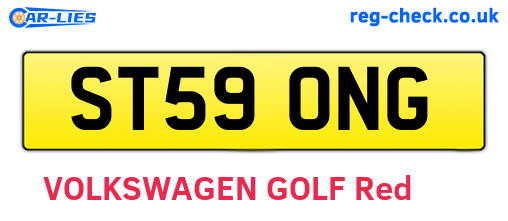 ST59ONG are the vehicle registration plates.